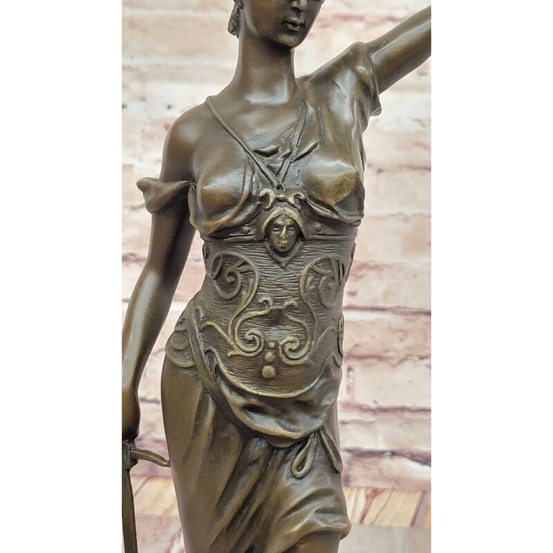 Blind Lady Of Justice Themis Bronze Statue Sculpture Law Attorney Art Gift Justica