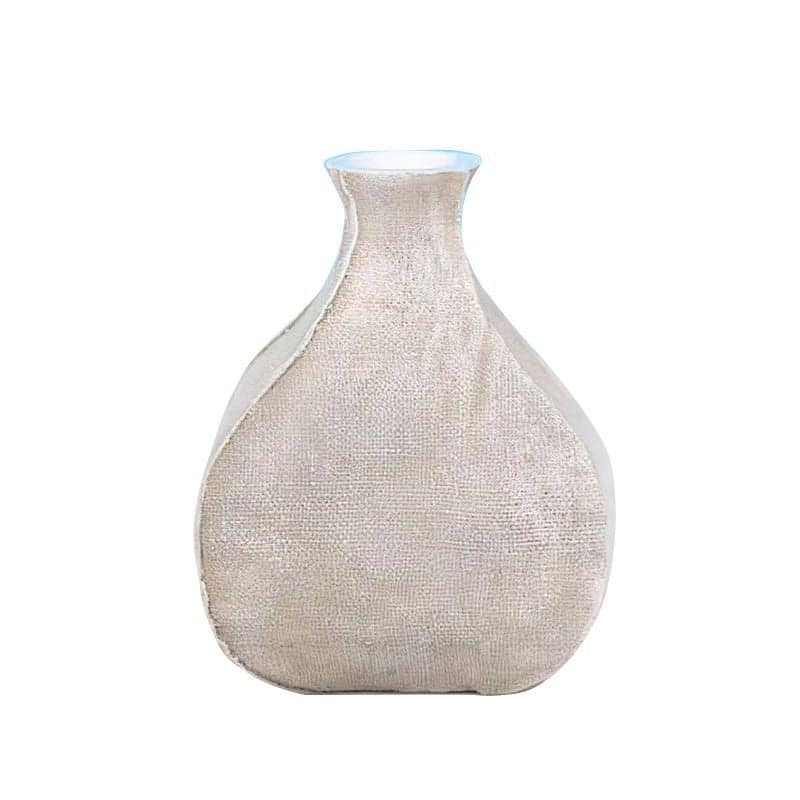 Satchel White Textured Polyresin Vase