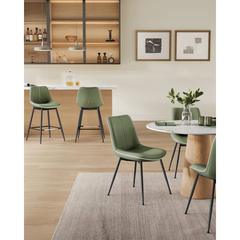Contemporary Set of 2 Bar Stools - Stylish Seating Solution for Home
