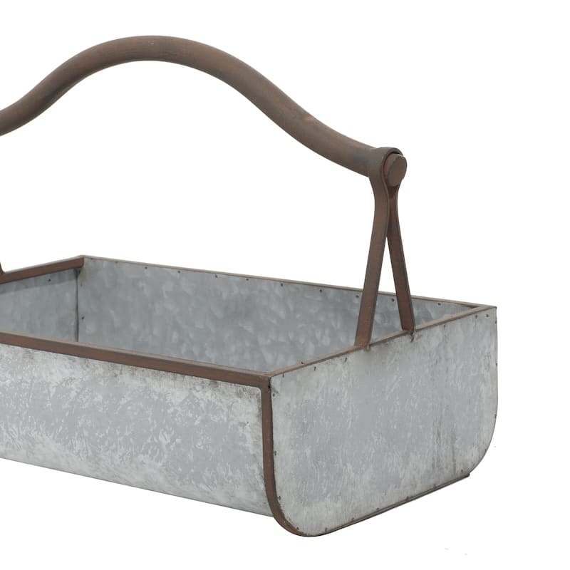 Grey Iron Farmhouse Planter (Set of 2) - 18 x 12 x 16