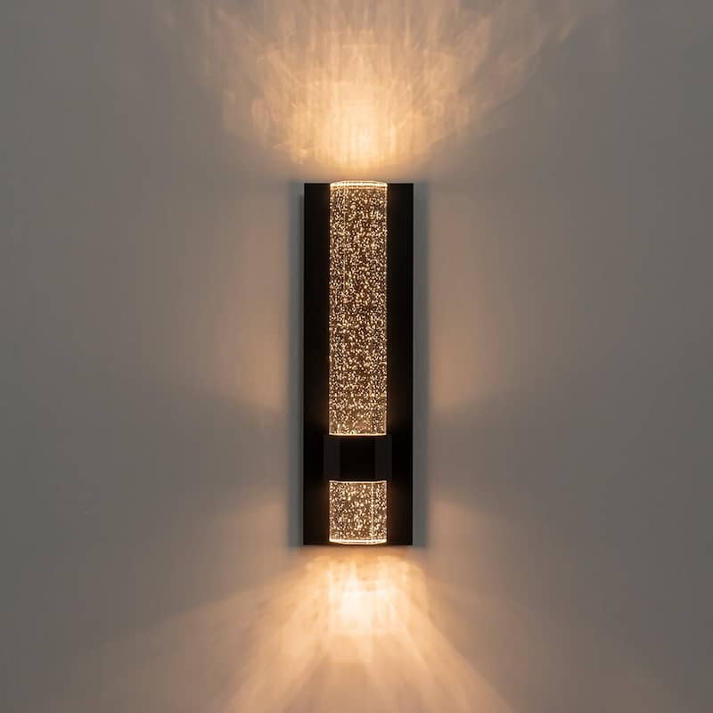 Contemporary Bubble Crystal Linear Tube Dimmable LED Vanity Wall Light