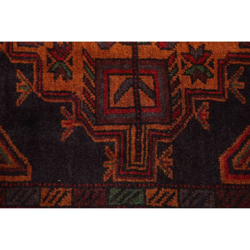ECARPETGALLERY Hand-knotted Teimani Black, Brown Wool Rug - 3'7 x 6'1