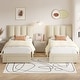 preview thumbnail 108 of 123, Javlergo Bed Frame with Storage Drawers Upholstered Platform Bed Frame with Adjustable Headboard