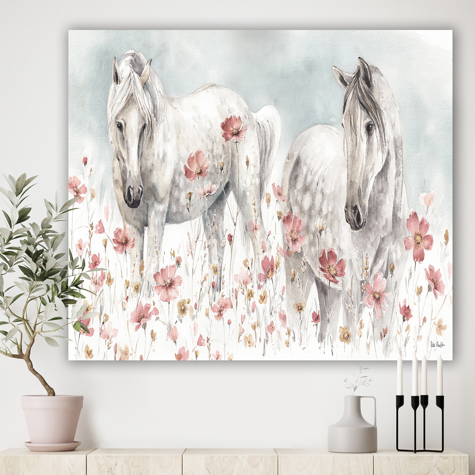 WILD HORSES ANIMALS CANVAS PRINT ART WALL DESIGN READY TO HANG 