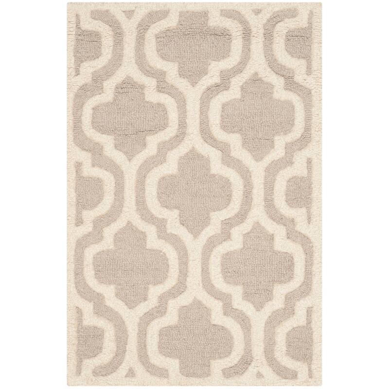 SAFAVIEH Handmade Cambridge Marijela Modern Moroccan Wool Rug - 2' x 3' - Mocha/Ivory