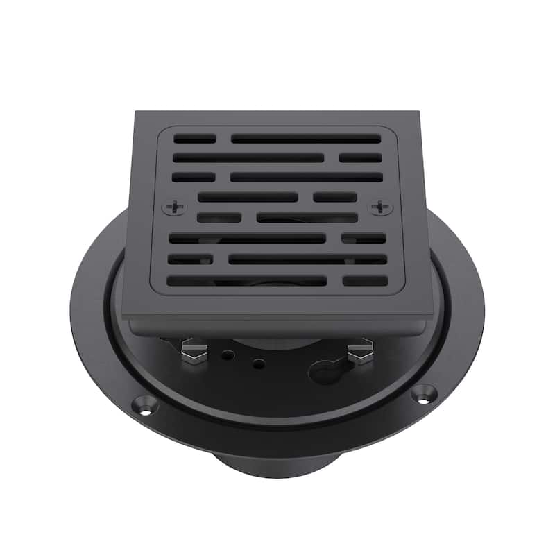 4-inch Tile-In Shower Drain - Matte Black