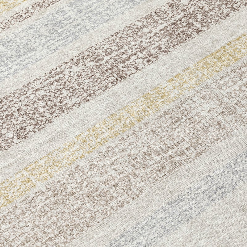 HomeRoots Striped Transitional Rectangle Outdoor Rug