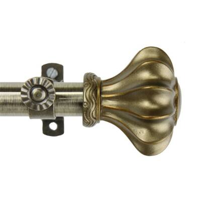 Chic 13/16 Inch Curtain Rod with Smooth Rounded Finials, Sturdy Build for Everyday Use on Various Window Sizes - 120