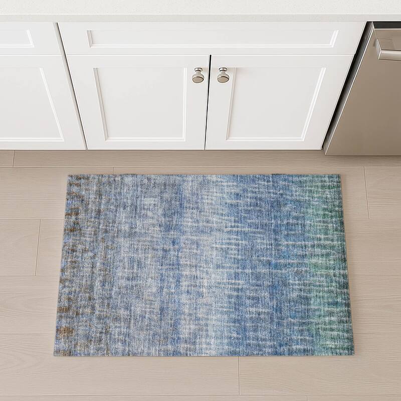 Machine Washable Indoor/ Outdoor Contemporary Ombre Chantille Rug
