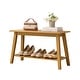 preview thumbnail 2 of 5, InRoom Designs Wood Entryway Bench with Storage Shelf - Modern Accent Seating for Hallway, Bedroom, Living Room or Narrow Space