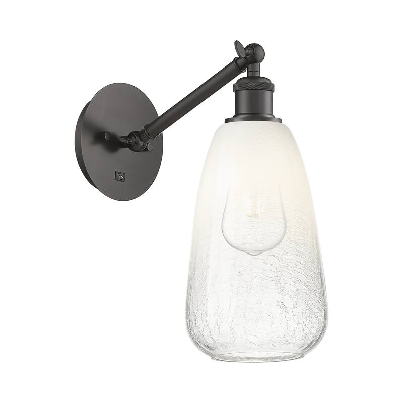Innovations Lighting Endless Possibilities Ballston - Brookhaven Almond - 1 Light 6" Adjustable Sconce - Oil Rubbed Bronze/Opal