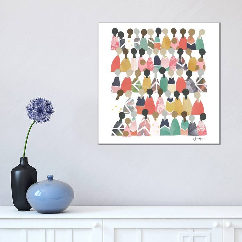 iCanvas "Pastel Diverse People Of Color" by LouLouArtStudio Canvas Print - 18x18x1.5