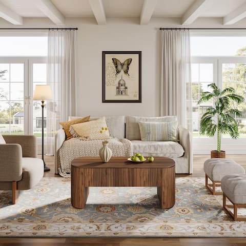 47.2-Inch Lift Top Coffee Table With Hidden Storage Compartment