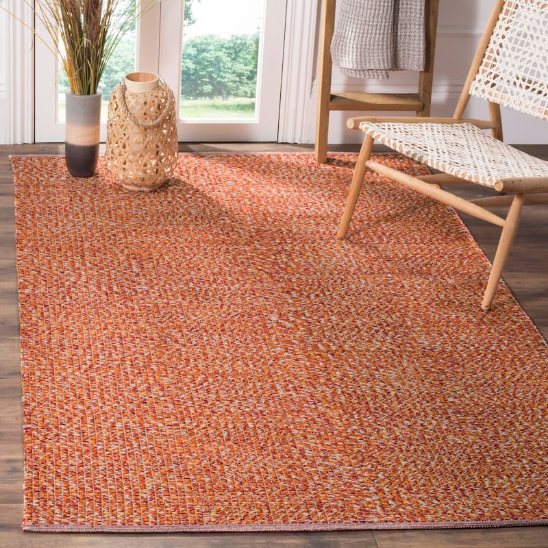 SAFAVIEH, Handmade Flatweave Montauk Gyrithe Casual Cotton Rug