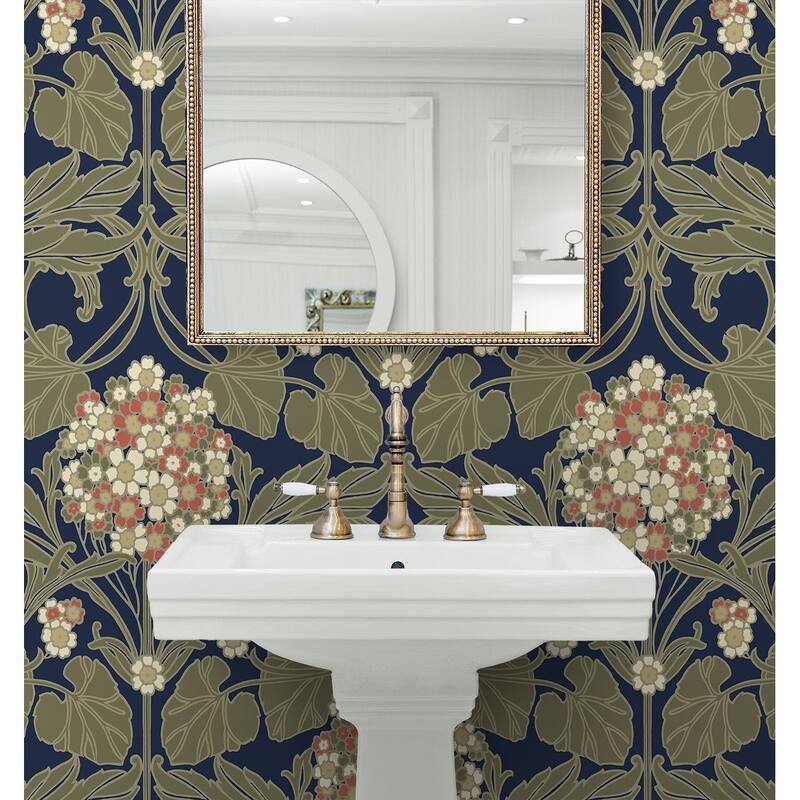 NextWall Hydrangea Floral Peel and Stick Wallpaper