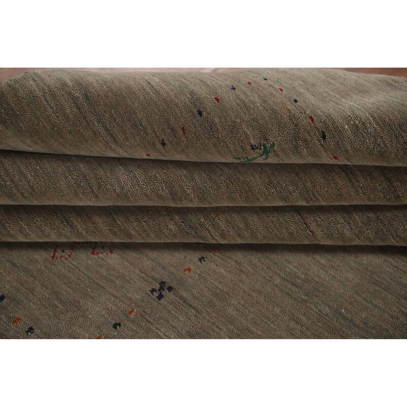 Tribal Gabbeh Indian Area Rug Handmade Wool Carpet - 8'0" x 9'9"