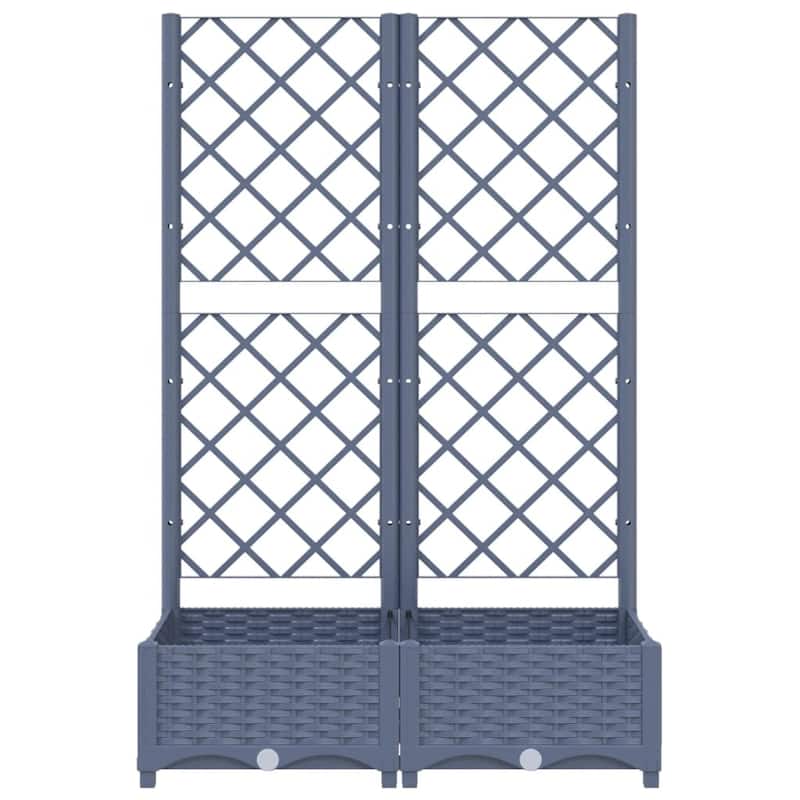 vidaXL Garden Planter with Trellis Plant Pot Flower Box Raised Bed Outdoor PP