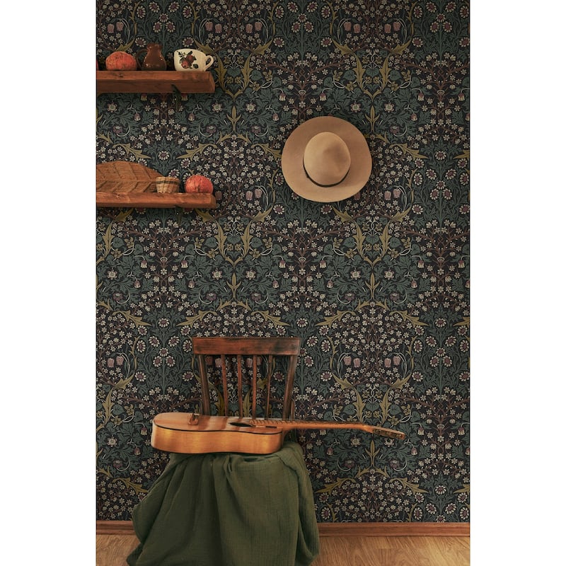 NextWall Victorian Garden Floral Peel and Stick Wallpaper