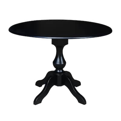 42" Round Dual Drop Leaf Pedestal Table