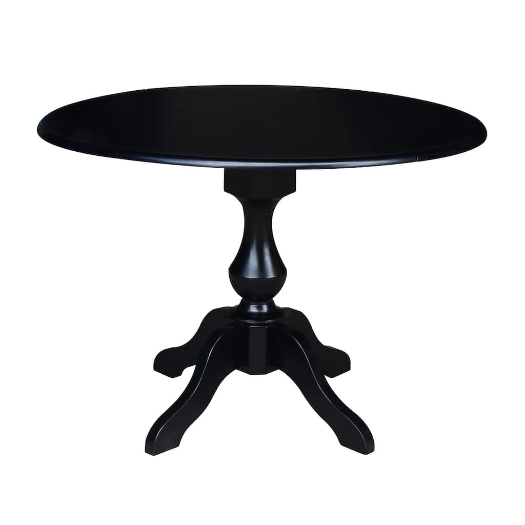 42" Round Dual Drop Leaf Pedestal Table