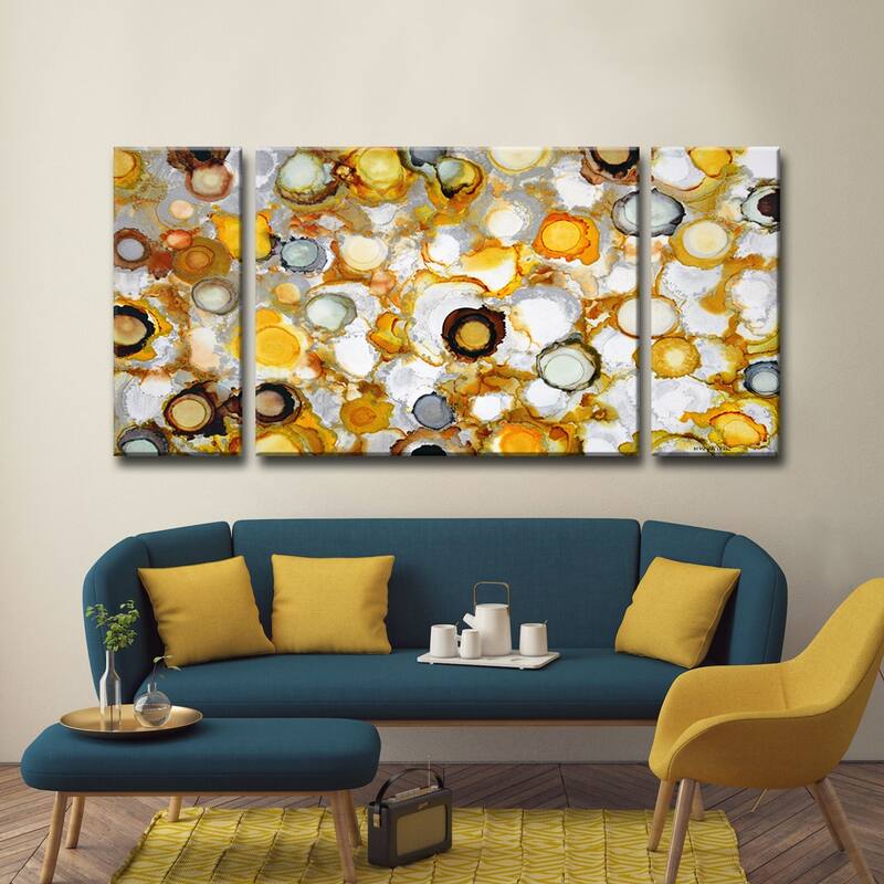 'Sundrops' 3-Pc Wrapped Canvas Wall Art Set by Norman Wyatt Jr.