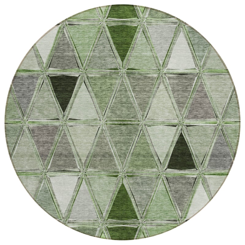 Machine Washable Indoor/ Outdoor Chantille Modern Diamonds Rug