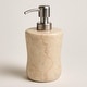 preview thumbnail 8 of 10, Creative Home Curvy Collection Champagne Marble Liquid Soap Dispenser, Lotion Dispenser - Beige