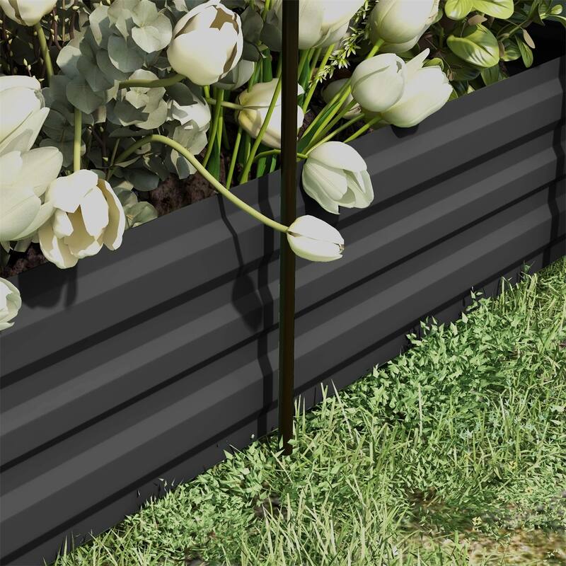 Raised Garden Bed with Crop Cage and Shade Cloth Galvanized Steel Planter for Vegetables Flowers - 90.5" W x 43.25" D x 43.25" H