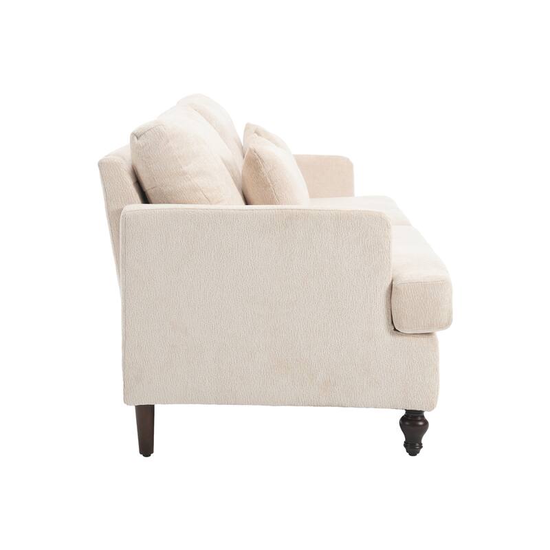Modern chenille Fabric Loveseat
