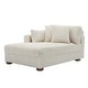 preview thumbnail 9 of 150, 42" W Plush Corduroy Upholstered Chaise Lounge Sleeper for Living