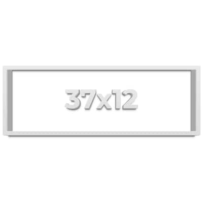 37x12 Shadow Box Frame White 1 Real Wood