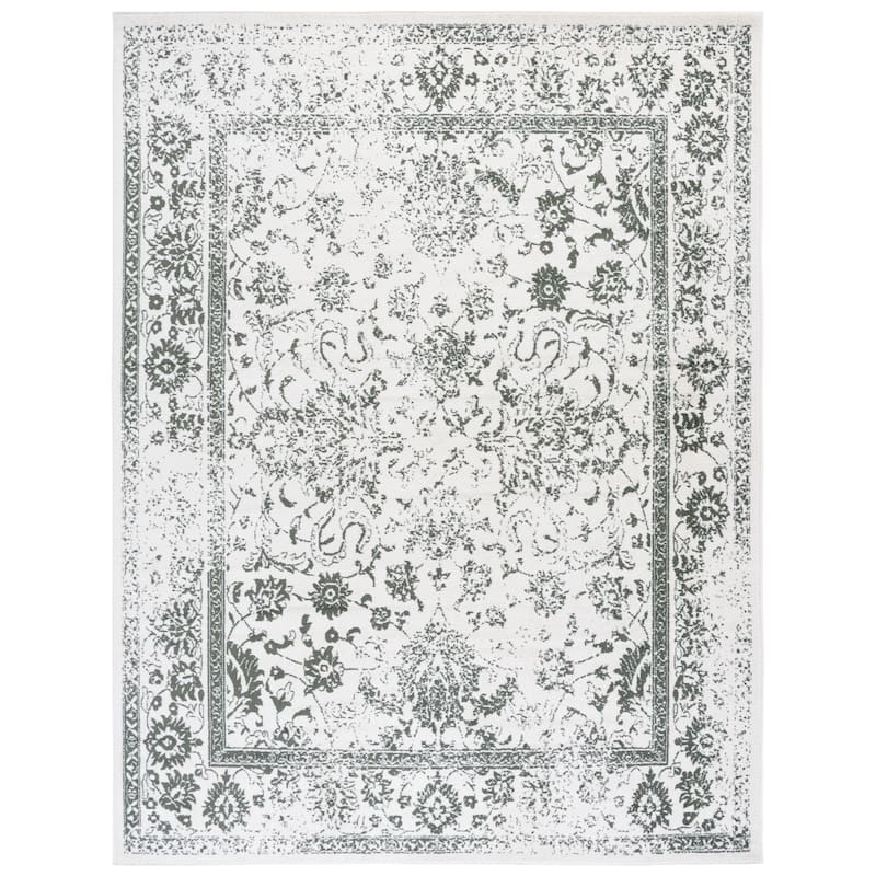 SAFAVIEH Adirondack Riin Rustic Shabby Chic Distressed Rug - 8' x 10' - Ivory/Dark Green