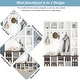 preview thumbnail 7 of 10, Modern Storage Rack with 6 Hooks, 4-in-1 Shoe Cabinet with 13 Adjustable Shelves, Ideal for Living Room, Entryway, Corridor