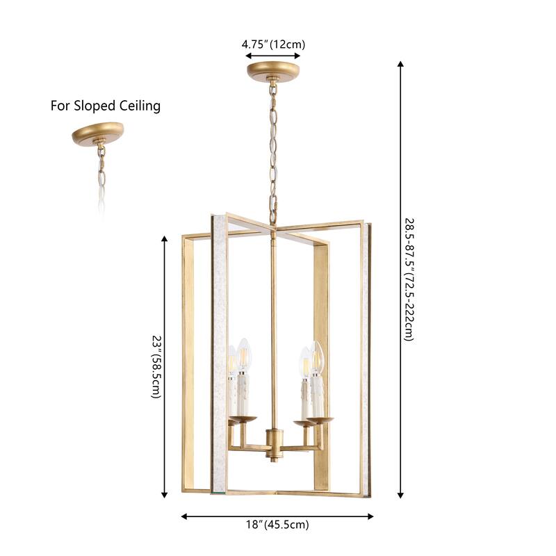 SAFAVIEH Lighting Morella 4 Light 18-inch Pendant. - 18"W x 18"D x 88"H