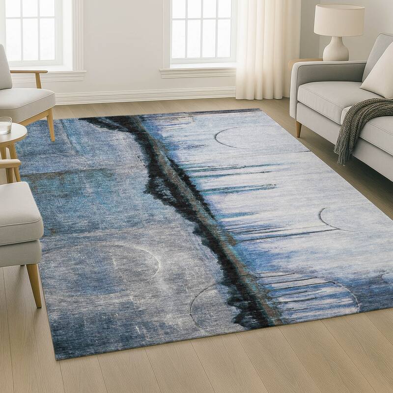 Premium Washable Super Soft Contemporary Melt Mayfield Rug