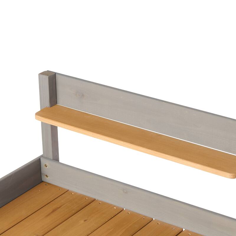 GDF Studio - Outdoor Solid Wood Potting Bench with Sink and Storage Garden Workstation