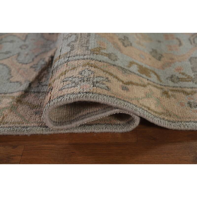 Oushak Oriental Runner Rug Hand-knotted Wool Carpet - 2'8"x 16'0"