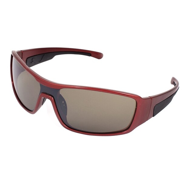 Unique Bargains Travelling Beach Black Red Double Bridge Sunglasses Glasses For Women Men
