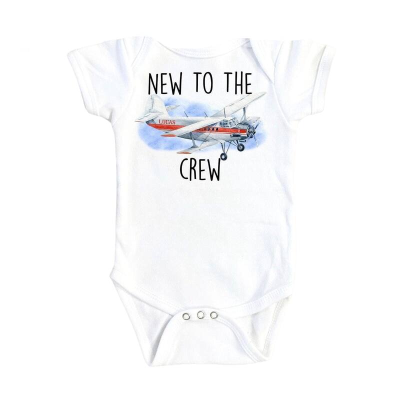 Pilot Crew Red - Baby Boy Girl Clothes Infant Bodysuit Funny Cute Newborn - Blue - 0-3M