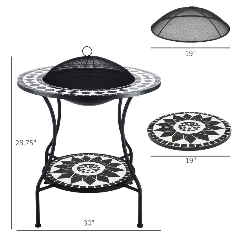 Outdoor Fire Pit Dining Table