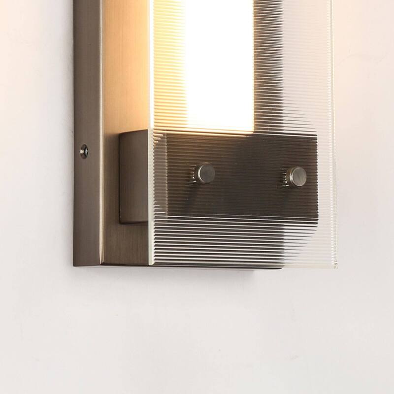 Modern LED 1-Light Wall Sconce Vanity Light for Bedroom Living Room - 4.7" W*12.6" H*2.8" D