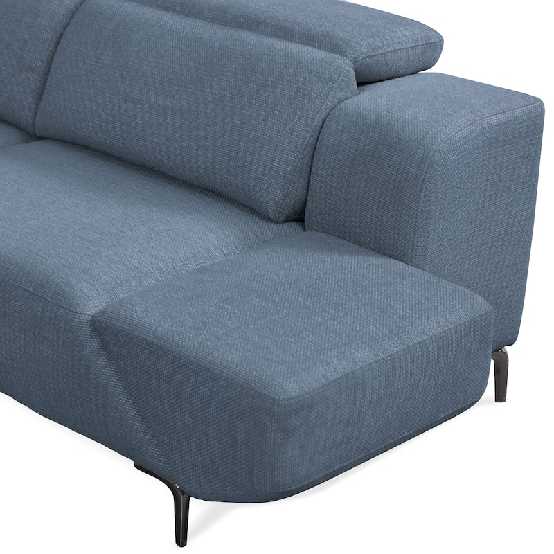 Furniture of America Paelis Modern Reclining Sectional with USB Port and Adjustable Headrest