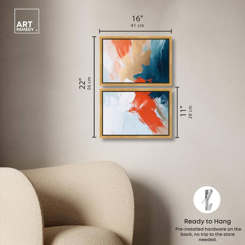 Bold and Bright I Canvas Set of 2 by Art Remedy