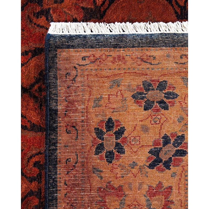Fine Vibrance, One-of-a-Kind Hand-Knotted Area Rug - Black, 4' 2" x 5' 9" - 4' 2" x 5' 9"