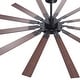 preview thumbnail 44 of 93, 48"/52"/60"/72" Modern Black LED Ceiling Fan with Light Remote (3/5/6/8/12 Reversible Blades)