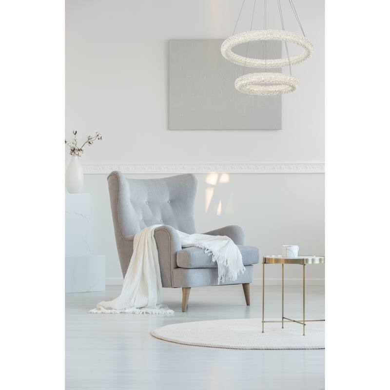 Indigo Home 24 inch Adjustable LED Chandelier - Chrome