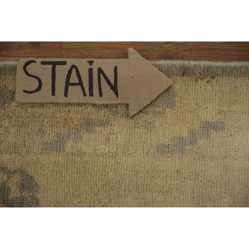 Hand Knotted Oriental 100% Wool Carpet Transitional Floral Greys & Charcoal Khotan Area Rug - 9' 9'' X 8' 3''