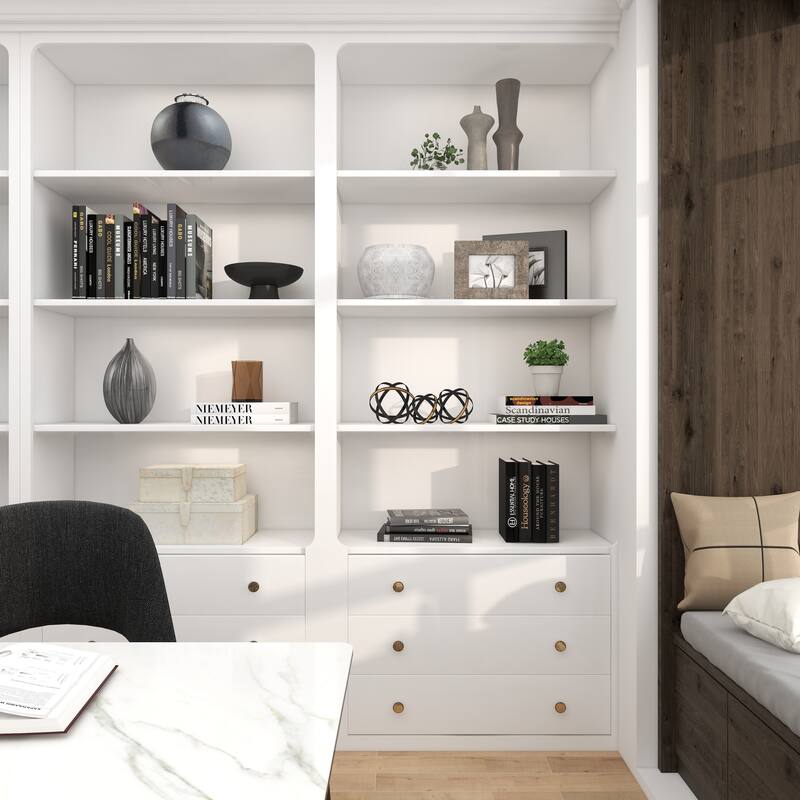 Black Metal Geometric Decorative Sculpture with Gold Accents (Set of 3)