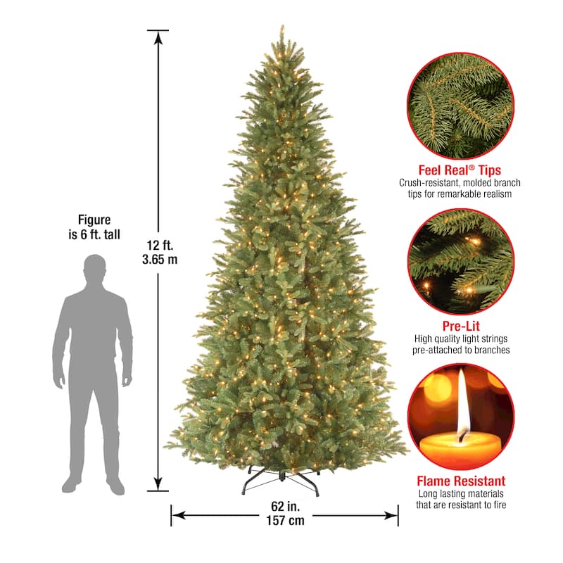 National Tree Company 6.5 ft. Pre-lit Realistic Artificial Slim Fir Tree