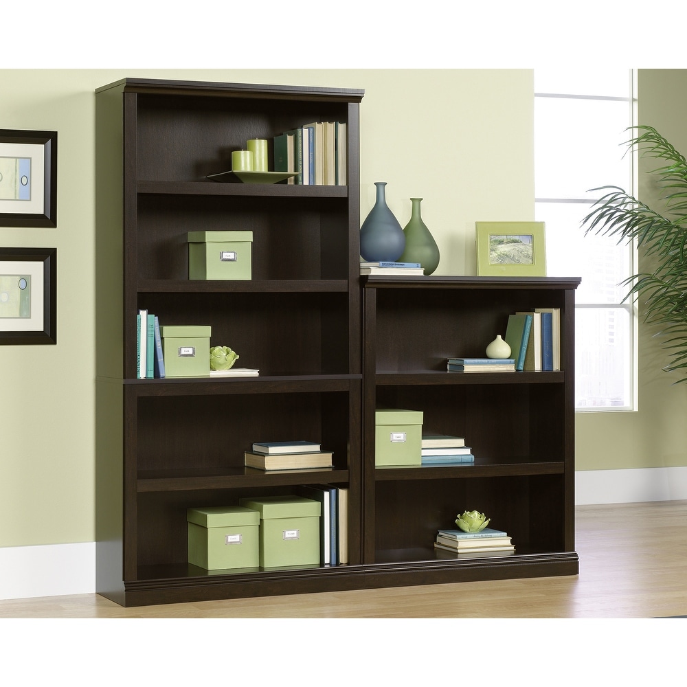 Sauder 5 store shelf bookcase black